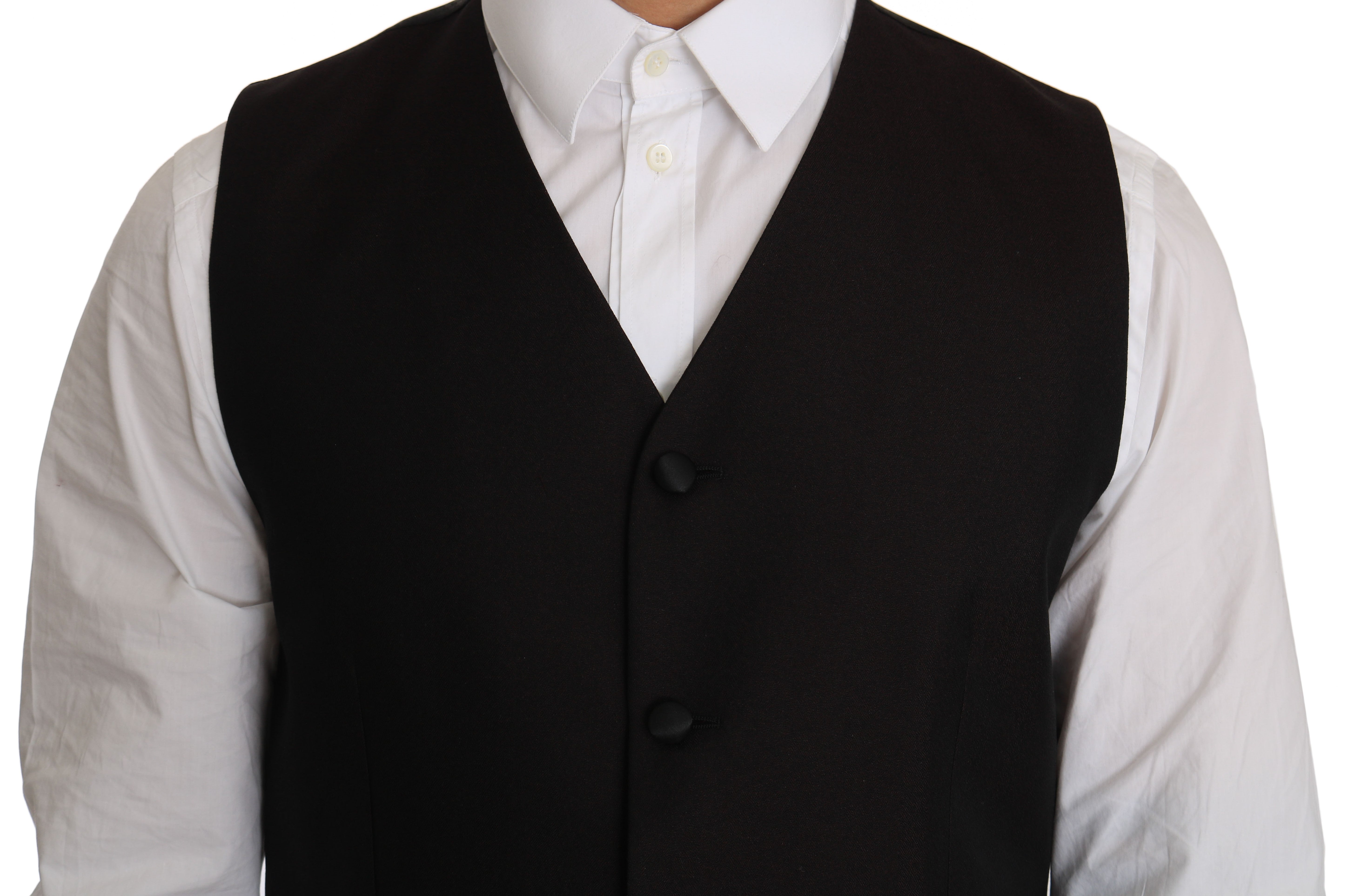 Silk Dress Vest — Black