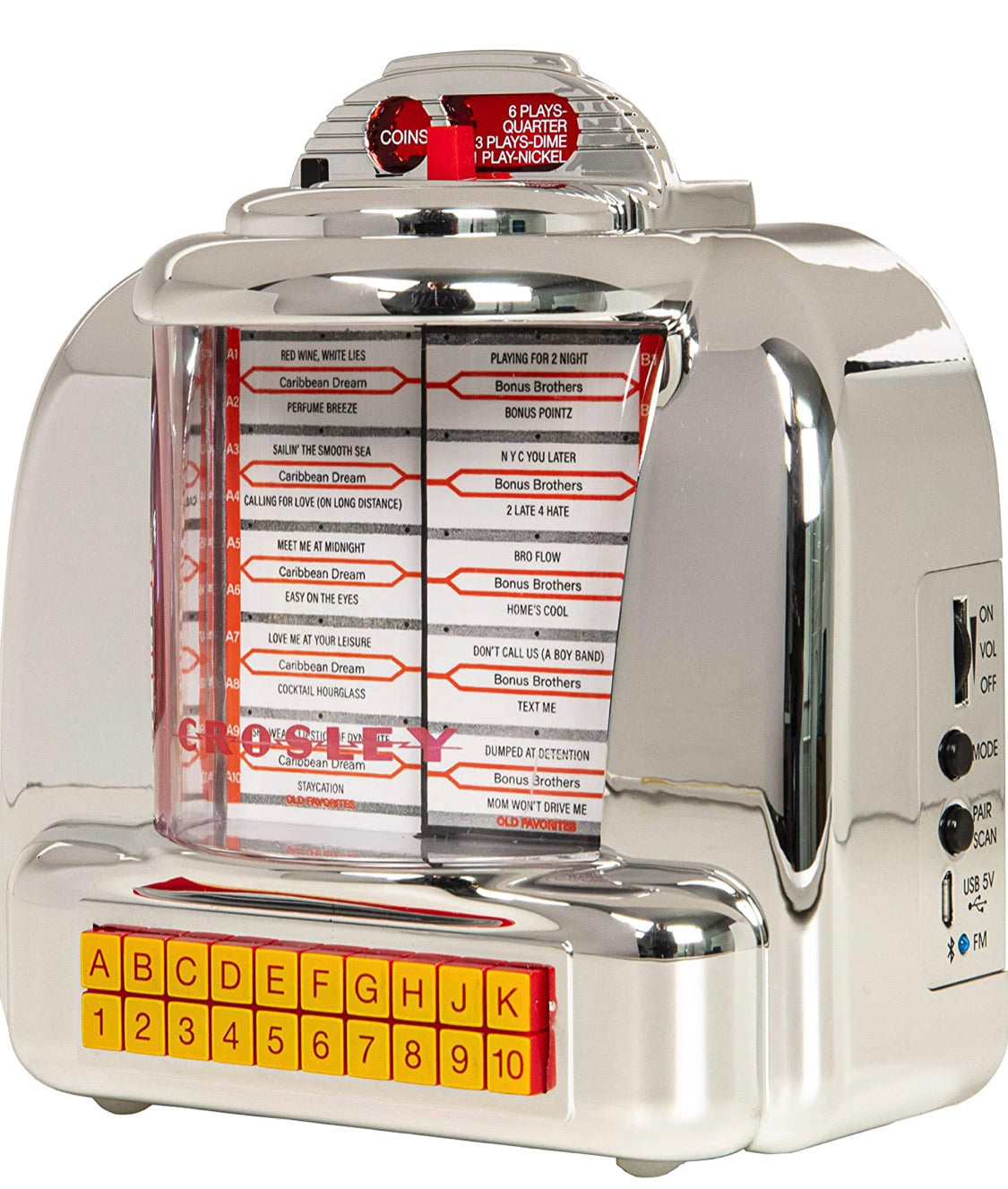 Diner Mini Jukebox Bluetooth Tabletop Fm Radio