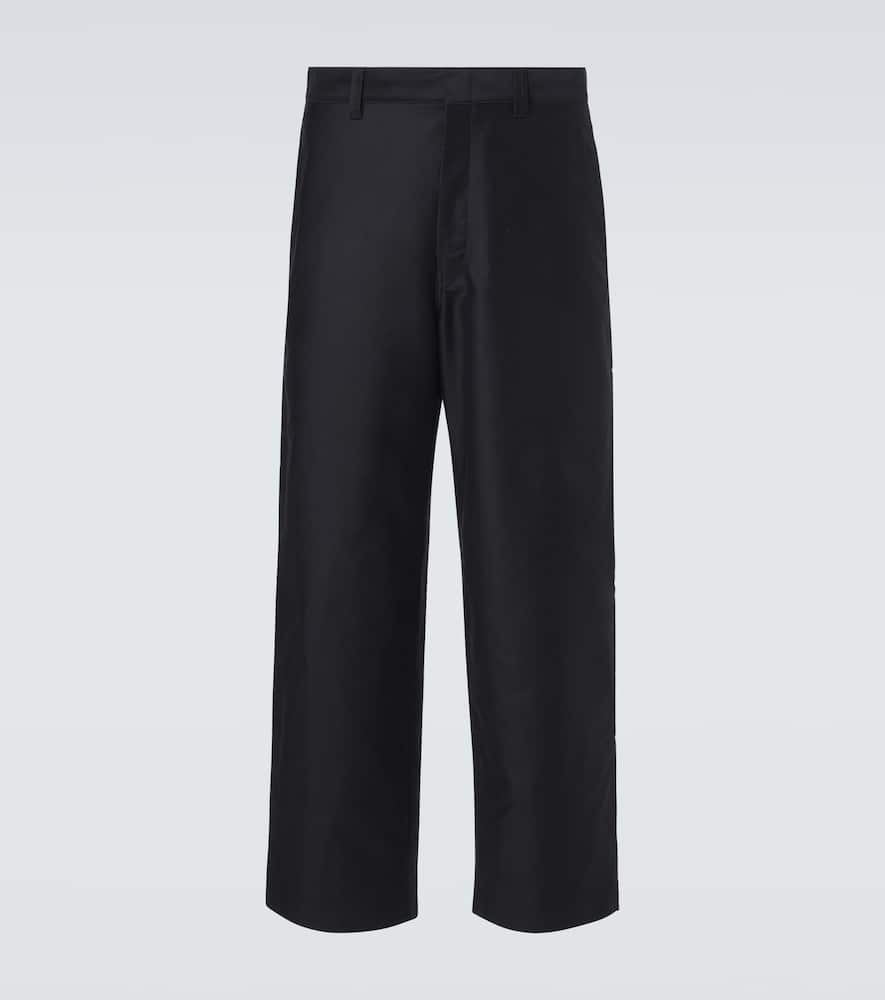 Cotton satin suit pants