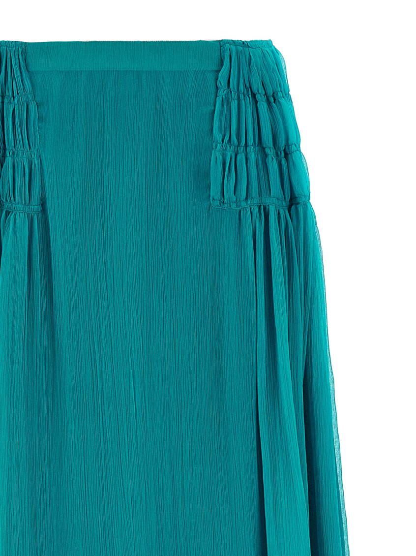 Dries Van Noten - scarlett skirt maxi sheer ruched design