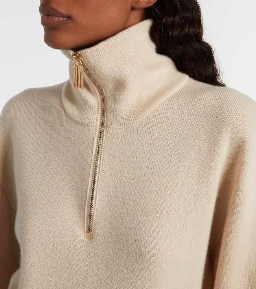Wool and cashmere half-zip sweater
