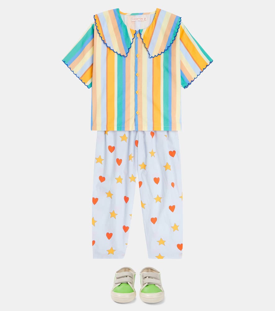 Tinycottons Hearts and Stars cotton poplin pants