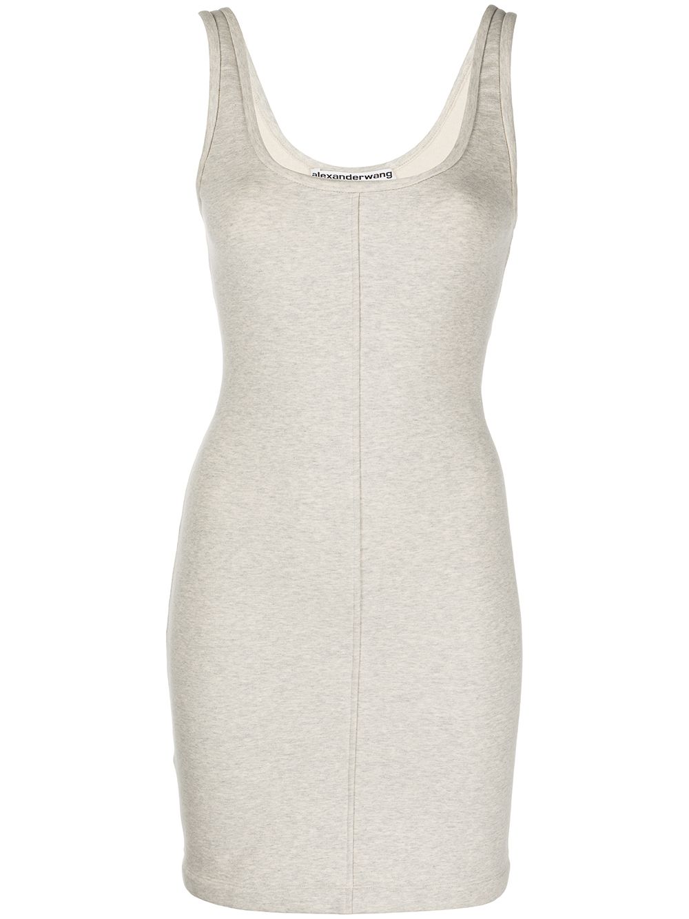 Alexander Wang U-neck fitted mini dress - Grey