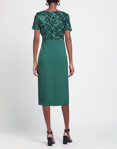 Woman Midi dress Emerald green Size 2 Polyester, Elastane