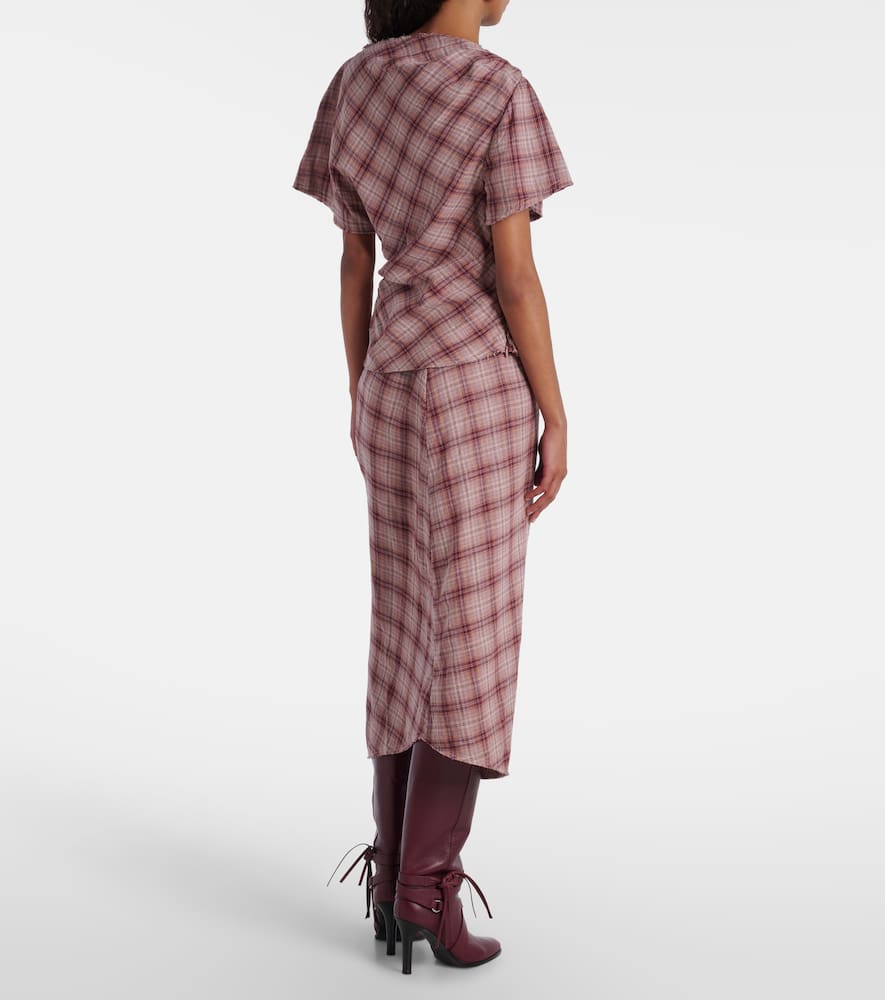 Neyela checked cotton T-shirt