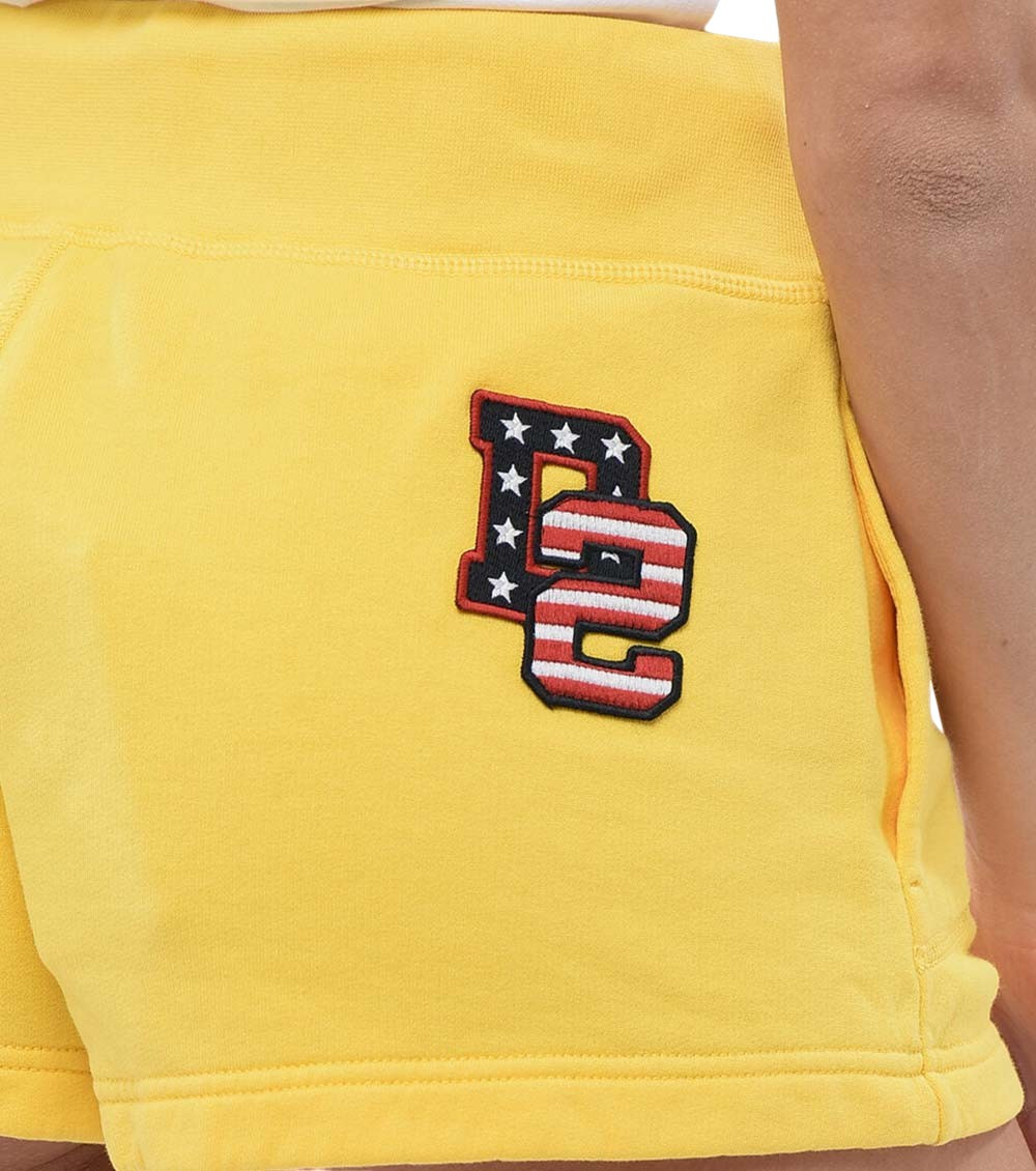 Yellow Solid Shorts
