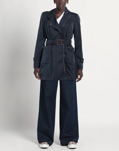 Woman Overcoat & Trench Coat Navy Size 6 Polyester