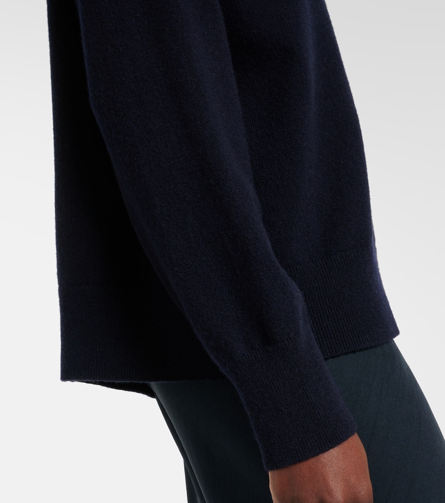 Wool and cashmere-blend polo sweater