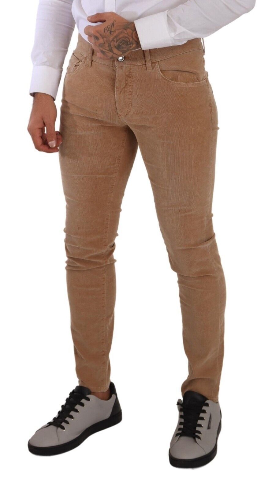 Corduroy Cotton Jeans — Brown