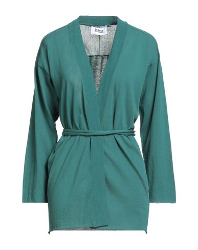 Woman Cardigan Deep teal Size 8 Cotton