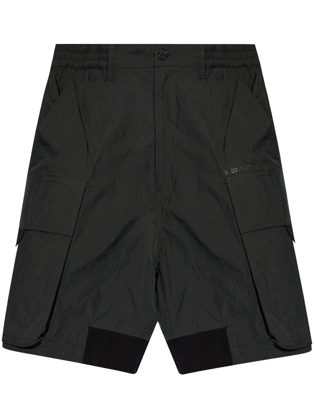 Wide-leg cargo shorts - Black