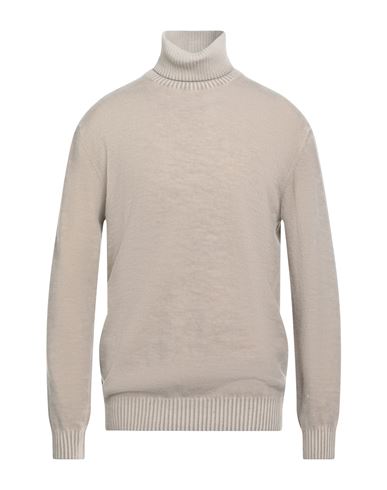 Man Turtleneck Beige Size 3XL Wool, Polyamide