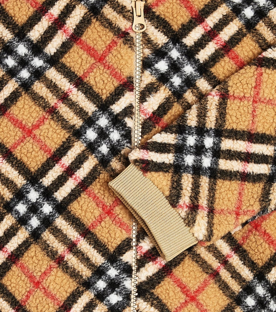 Burberry Kids Burberry Check fleece hoodie