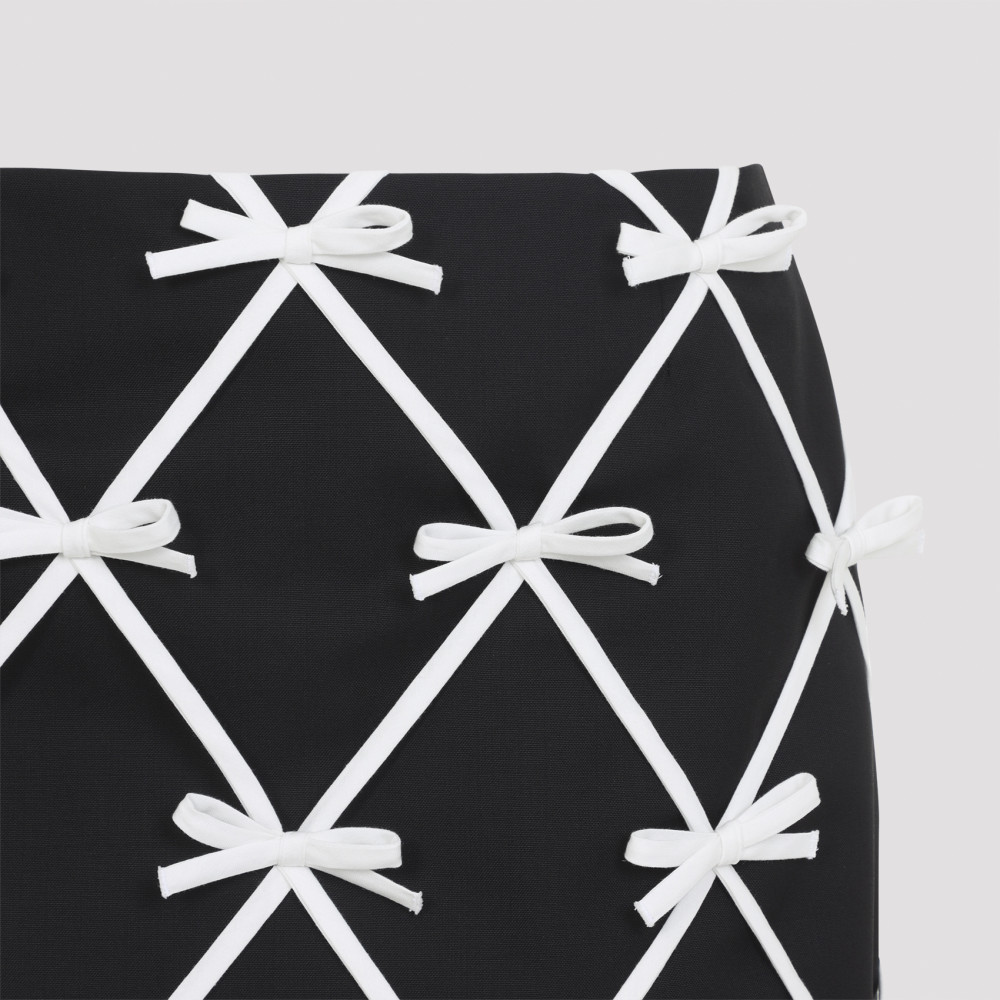 Black Embellished Mini Skirt