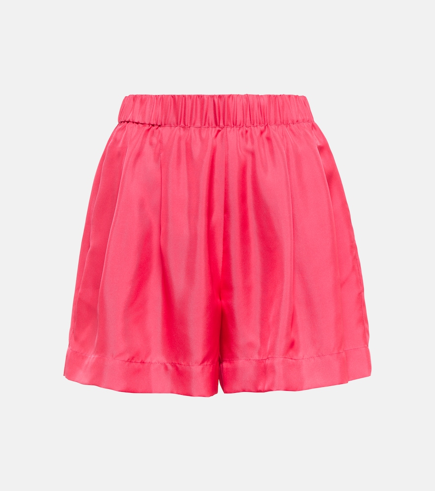 Asceno Zurich silk twill shorts