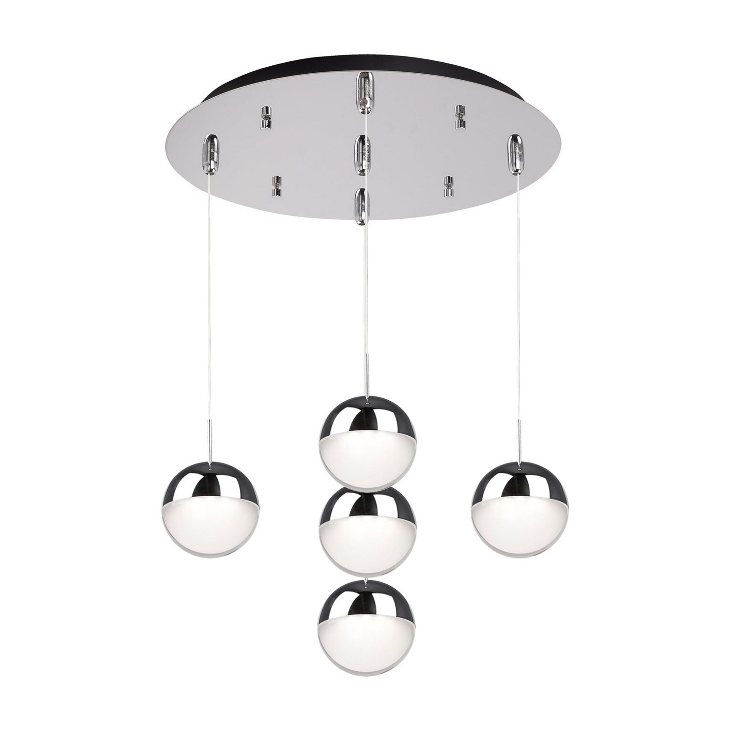 Chrome LED Pendant from the Pluto Collection