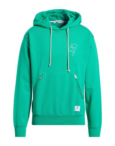 Man Sweatshirt Emerald green Size S Cotton