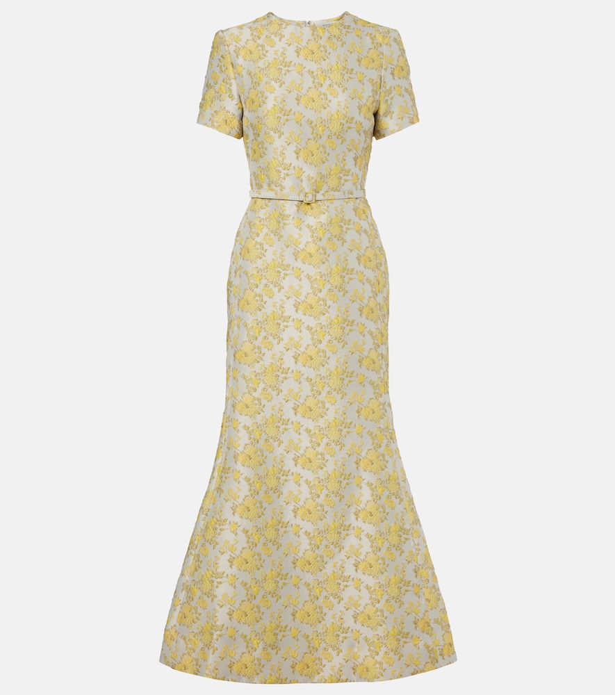 Caraline floral jacquard cocktail dress