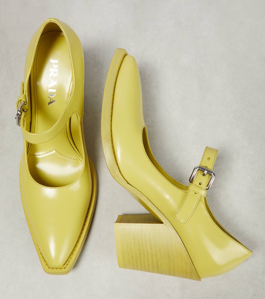Prada Cedro leather pumps