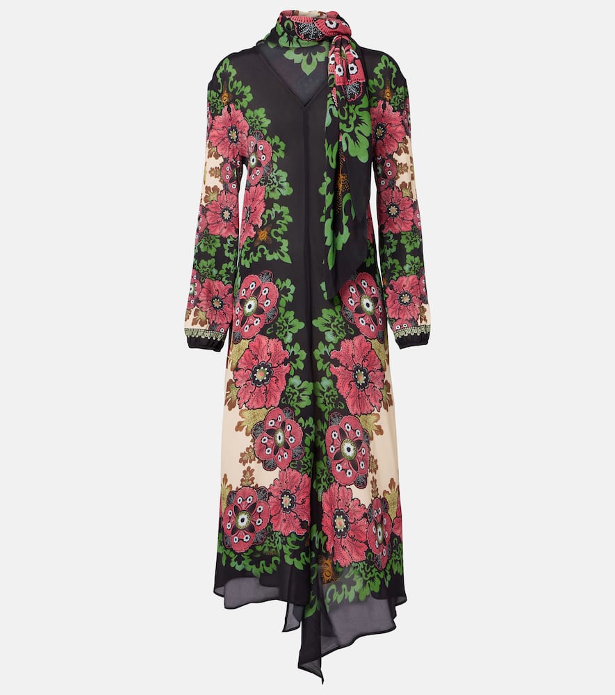 Karis floral midi dress