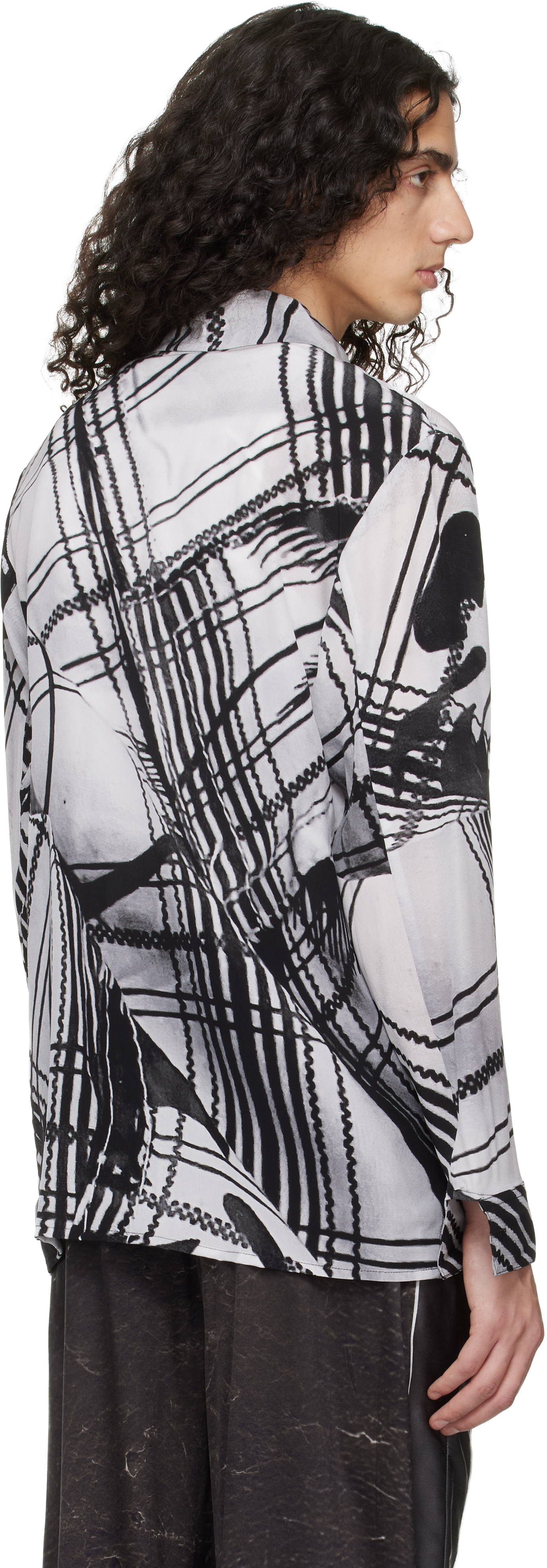 Black & White Clothing Facilities Silk Shirt