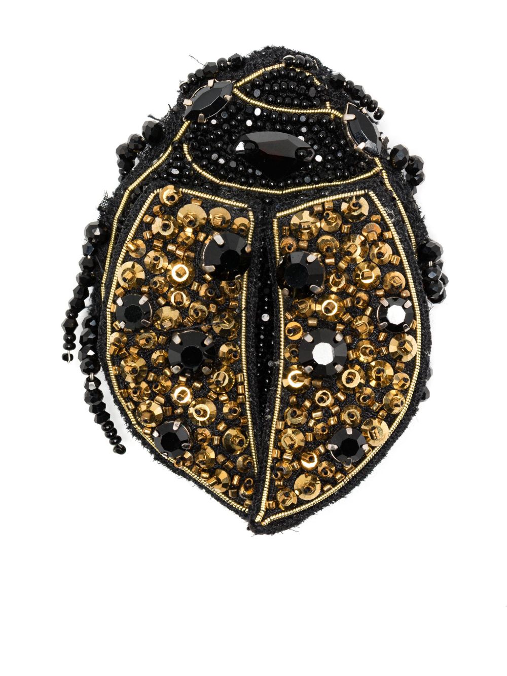 Dice Kayek crystal-embellished brooche - Gold