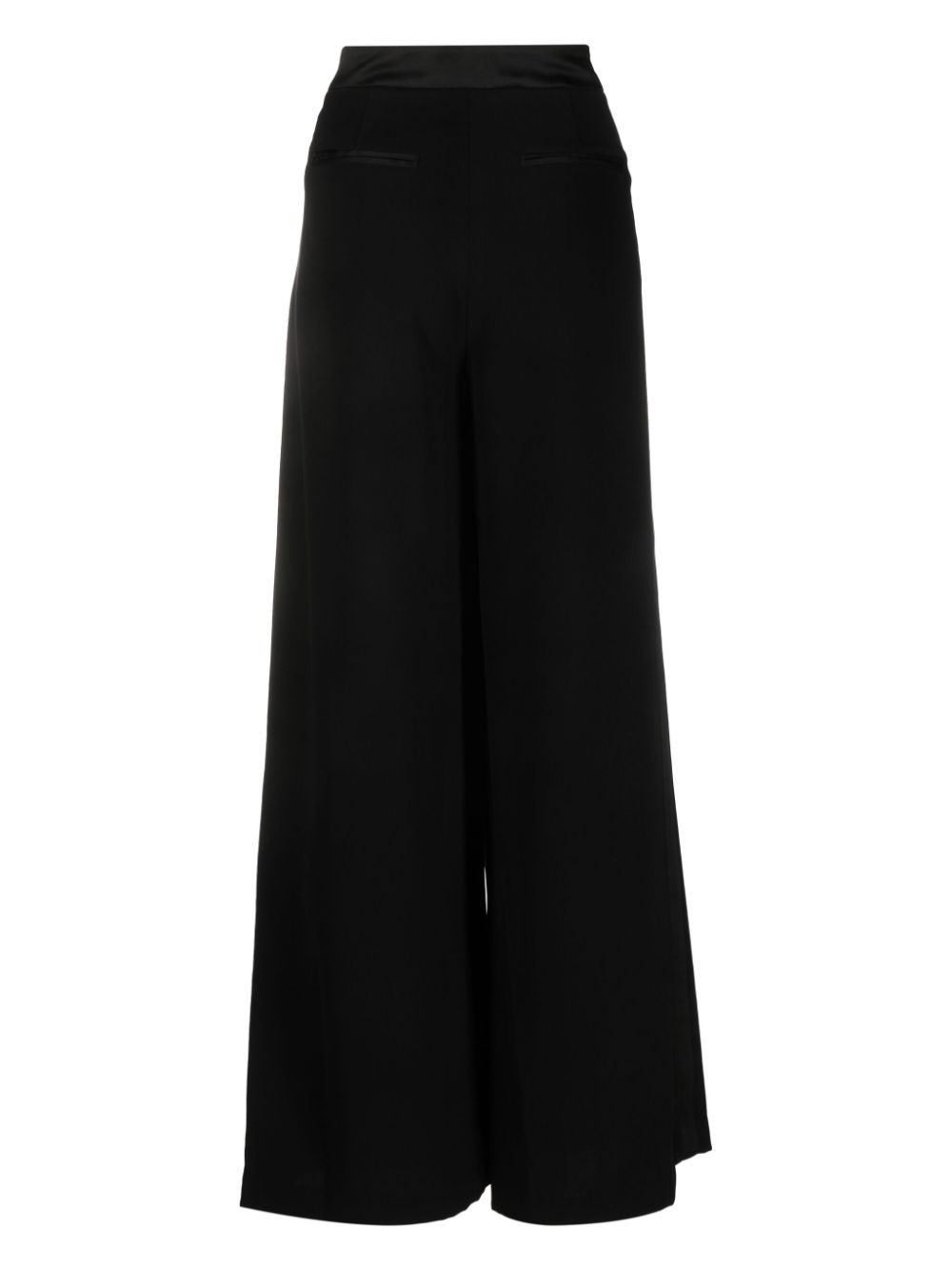 High-waisted wid-leg trousers - Black