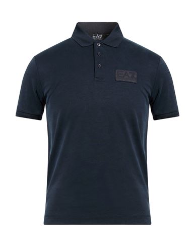 Man Polo shirt Navy Size S Lyocell, Polyester