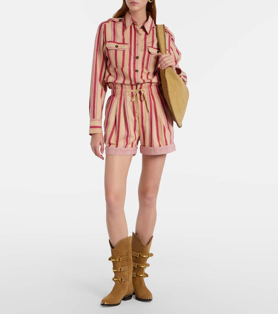 Nirma striped cotton shorts
