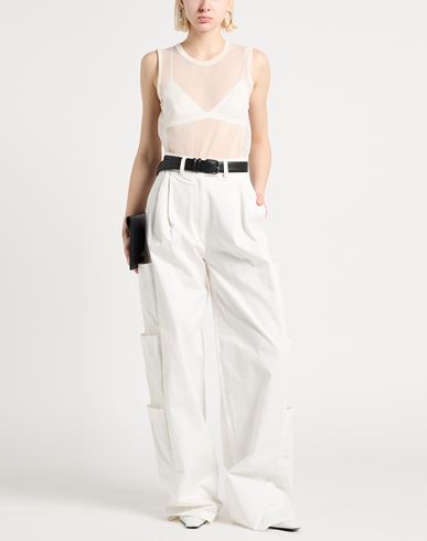 Woman Pants White Size S Wool