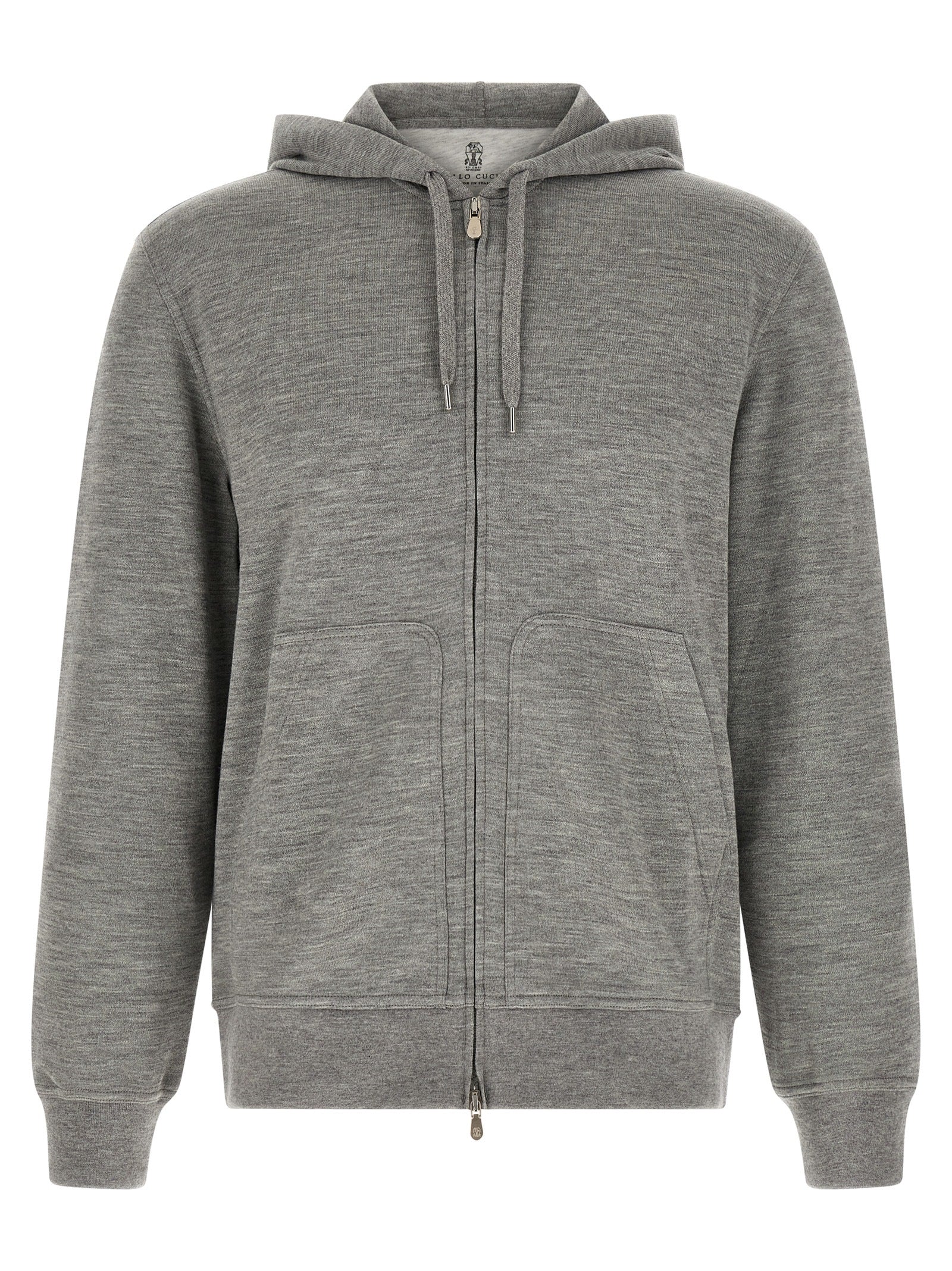 Cashmere and Silk Blend Hoodie — Gray