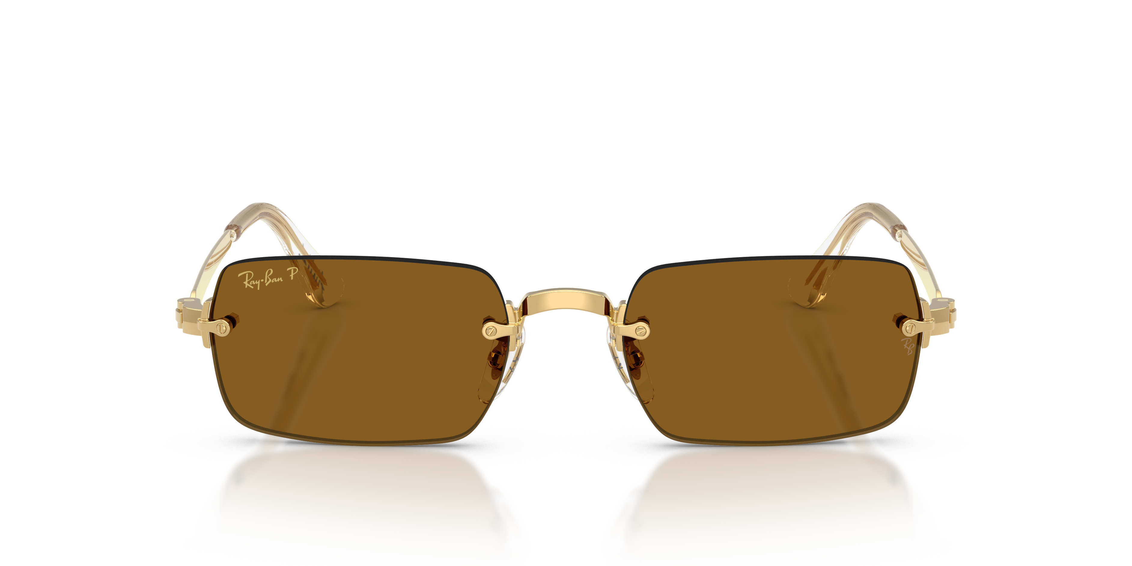 Ray - Ban Unisex Ray - Ban A$AP Rocky RB3928 001/83 Gafas de sol Metal Oro Marrón Redonda Polarizado