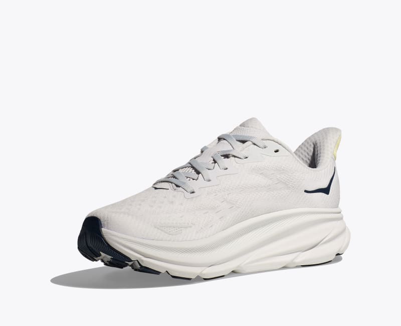 HOKA Women's Clifton 9 Shoes in Cosmic Grey/White