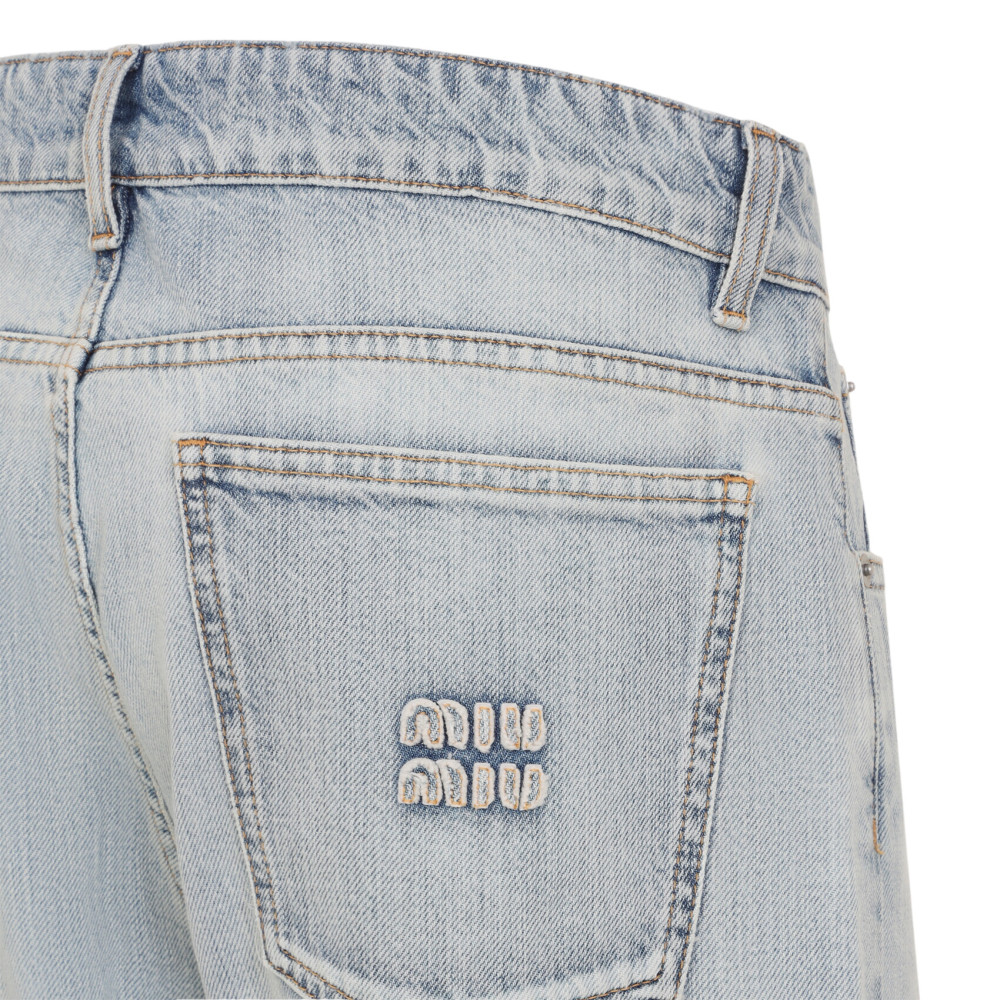 Blue Straight High Rise Jeans