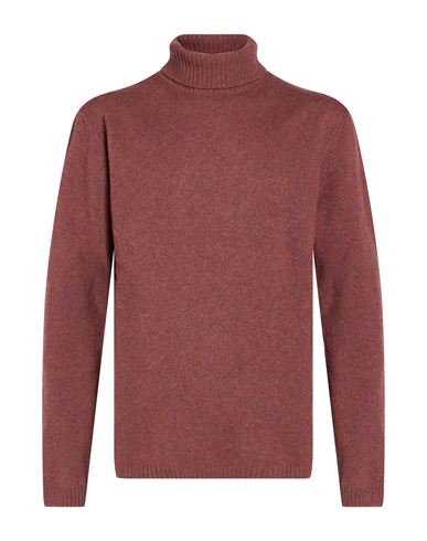 Man Turtleneck Garnet Size L Merino Wool