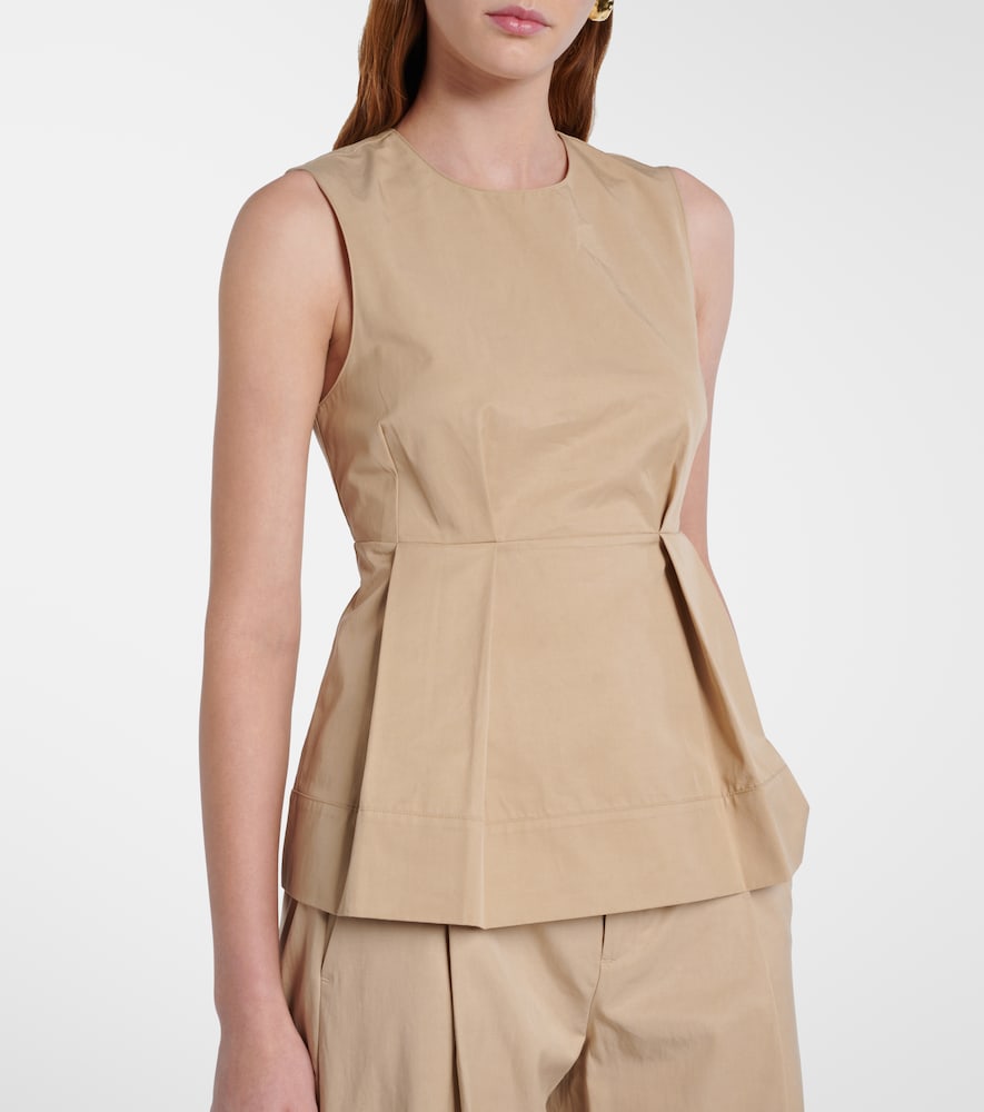Pleated peplum top