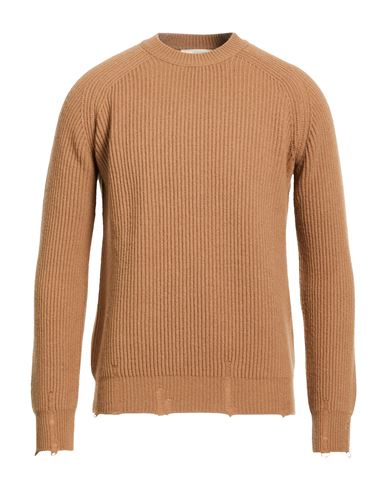 Man Sweater Camel Size L Wool, Cashmere