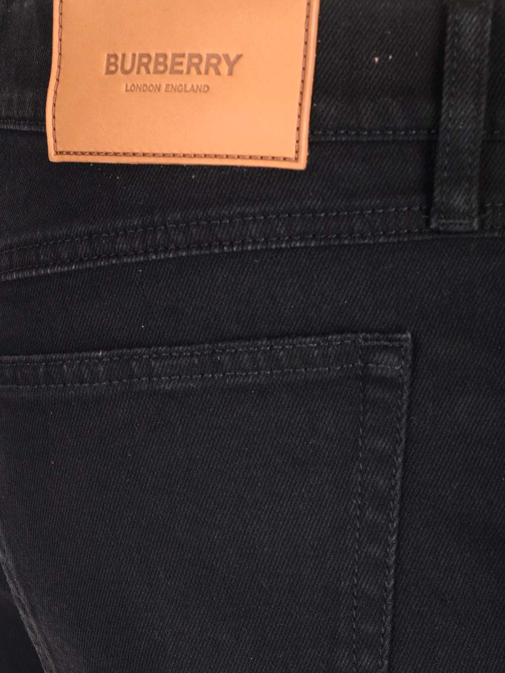 Straight-leg stretch-cotton jeans - Black