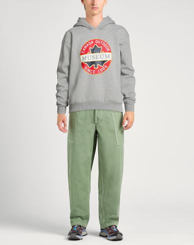 Man Sweatshirt Grey Size L Cotton, Polyester