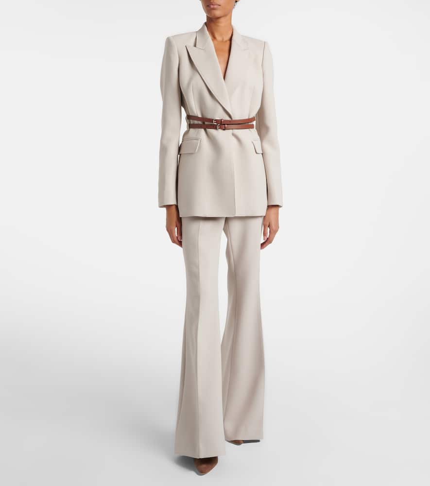 Rhein high-rise wool wide-leg pants