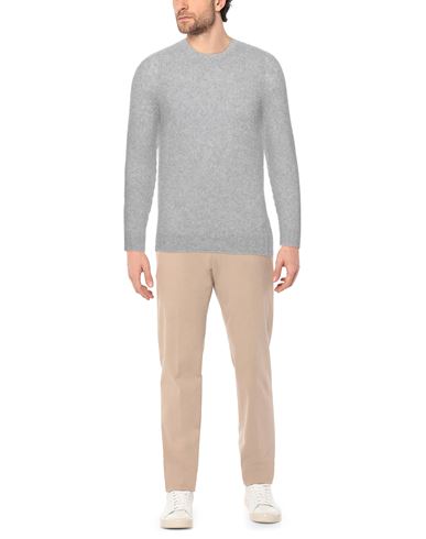 Man Sweater Light grey Size XL Merino Wool, Recycled cashmere, Polyamide