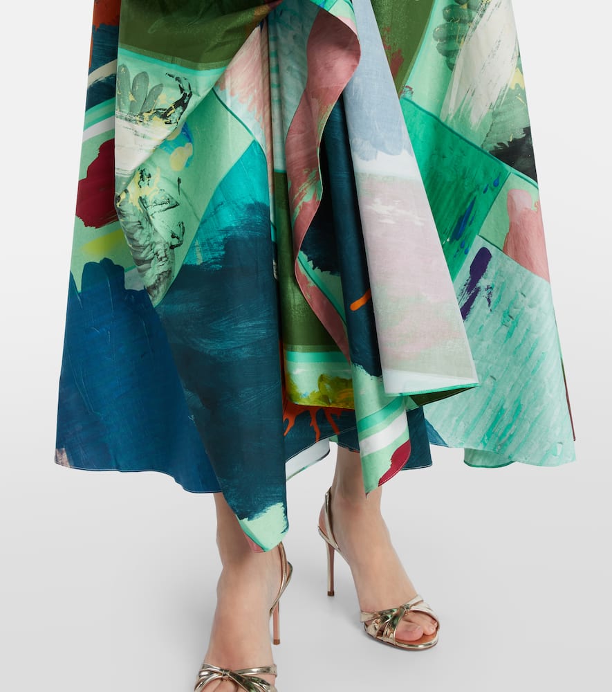 Nura bow-detail cotton cocktail dress