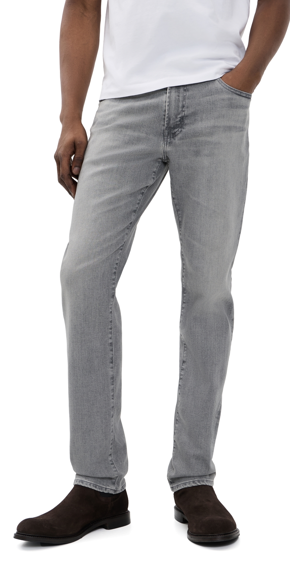 Everett Slim Straight Denim Jeans Half Dome