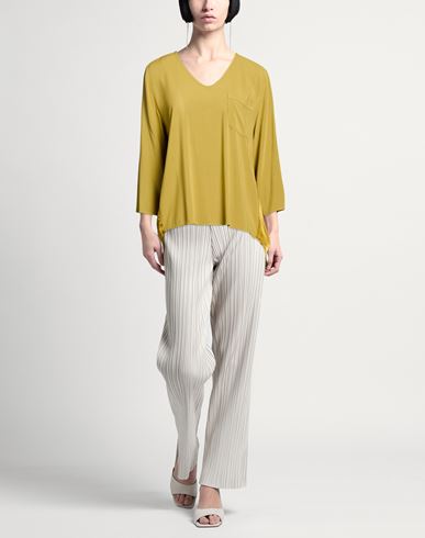 Woman Top Khaki Size 8 Viscose, Cupro