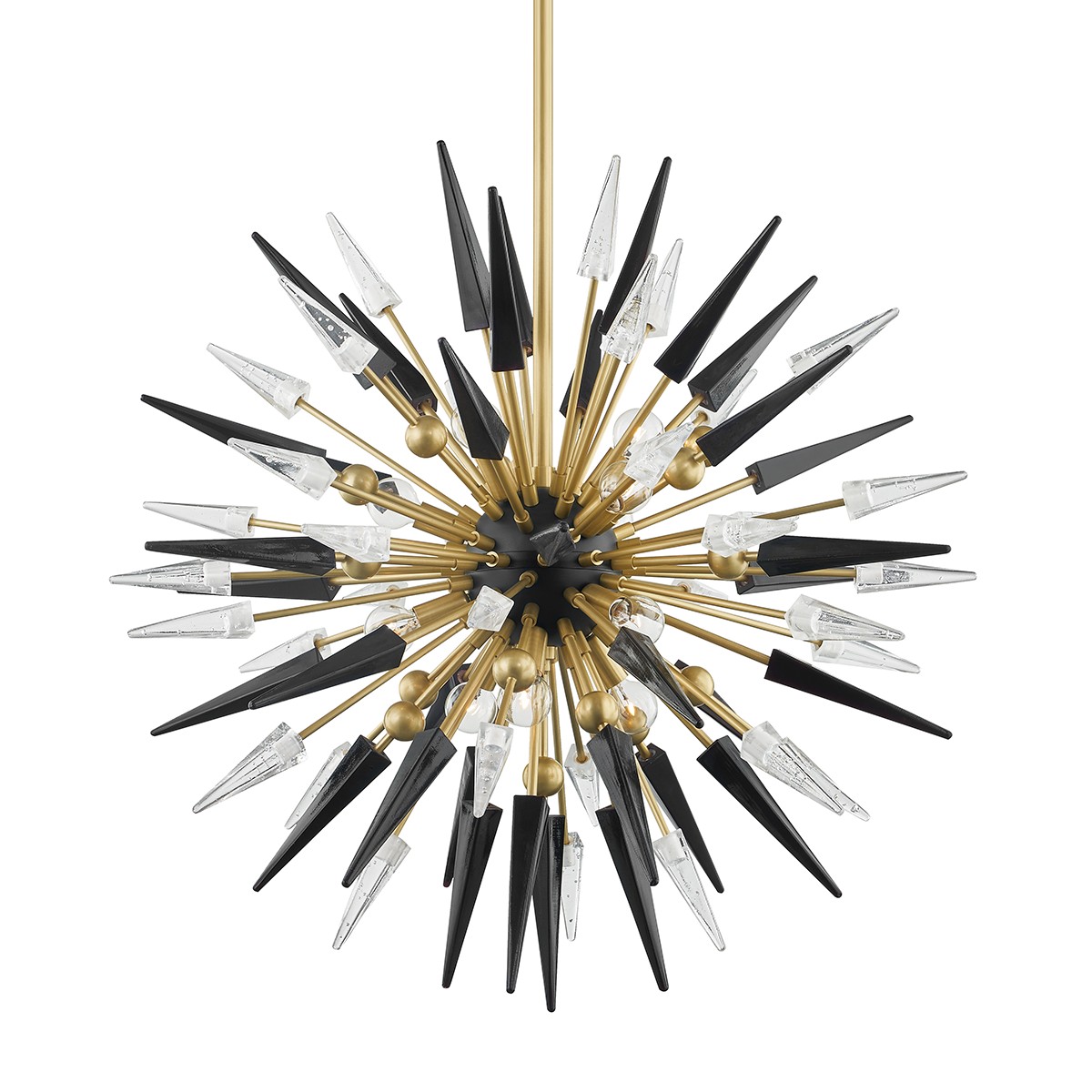 Aged Brass 12 Light Chandelier from the Sparta Collection