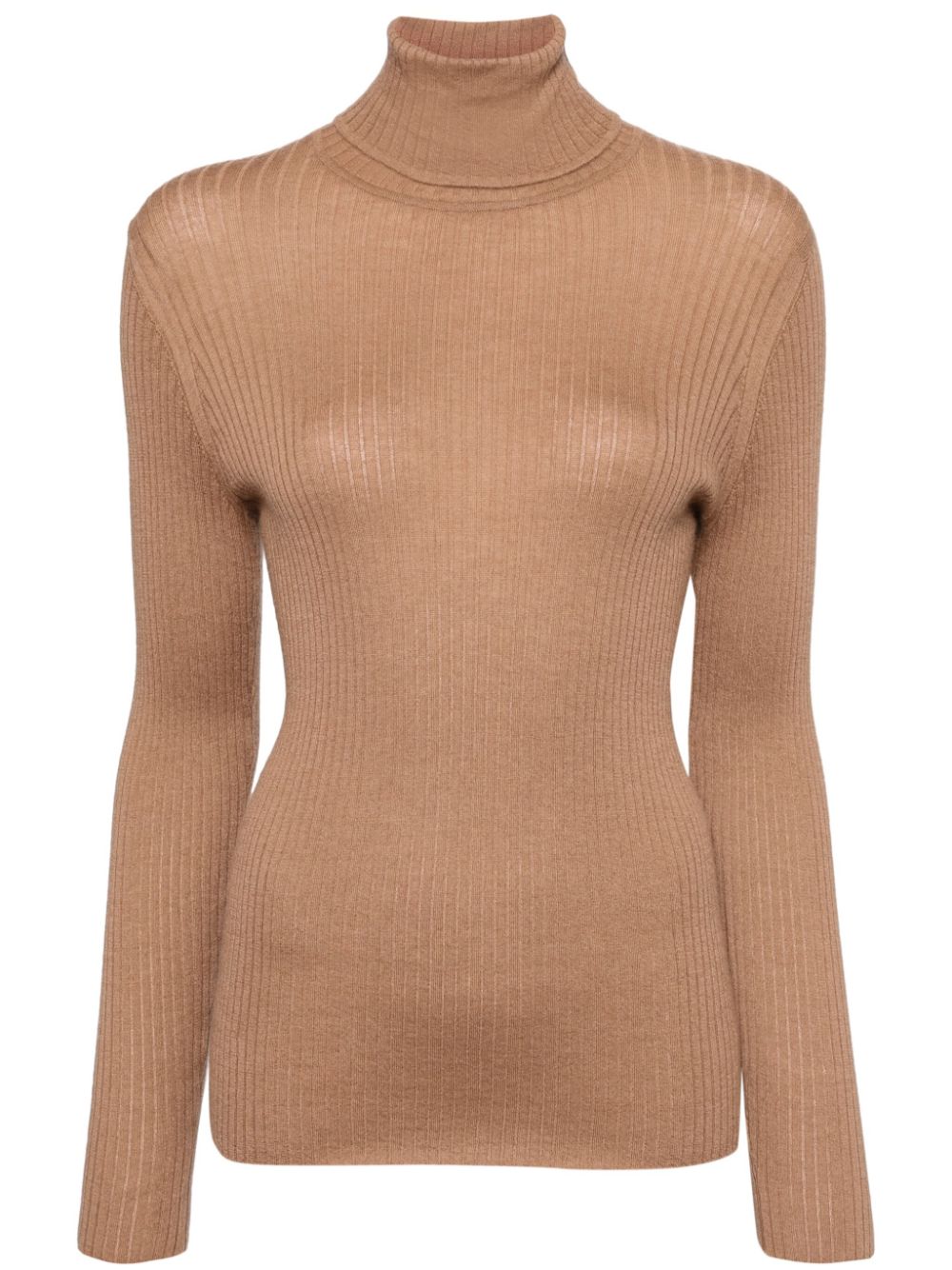 Roll-neck cashmere jumper - Neutrals