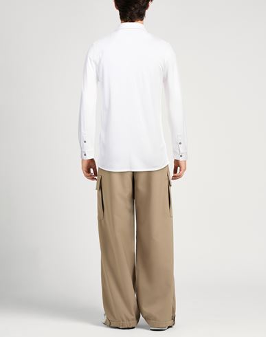 Alpha Studio Man Shirt White Size 36 Cotton, Elastane