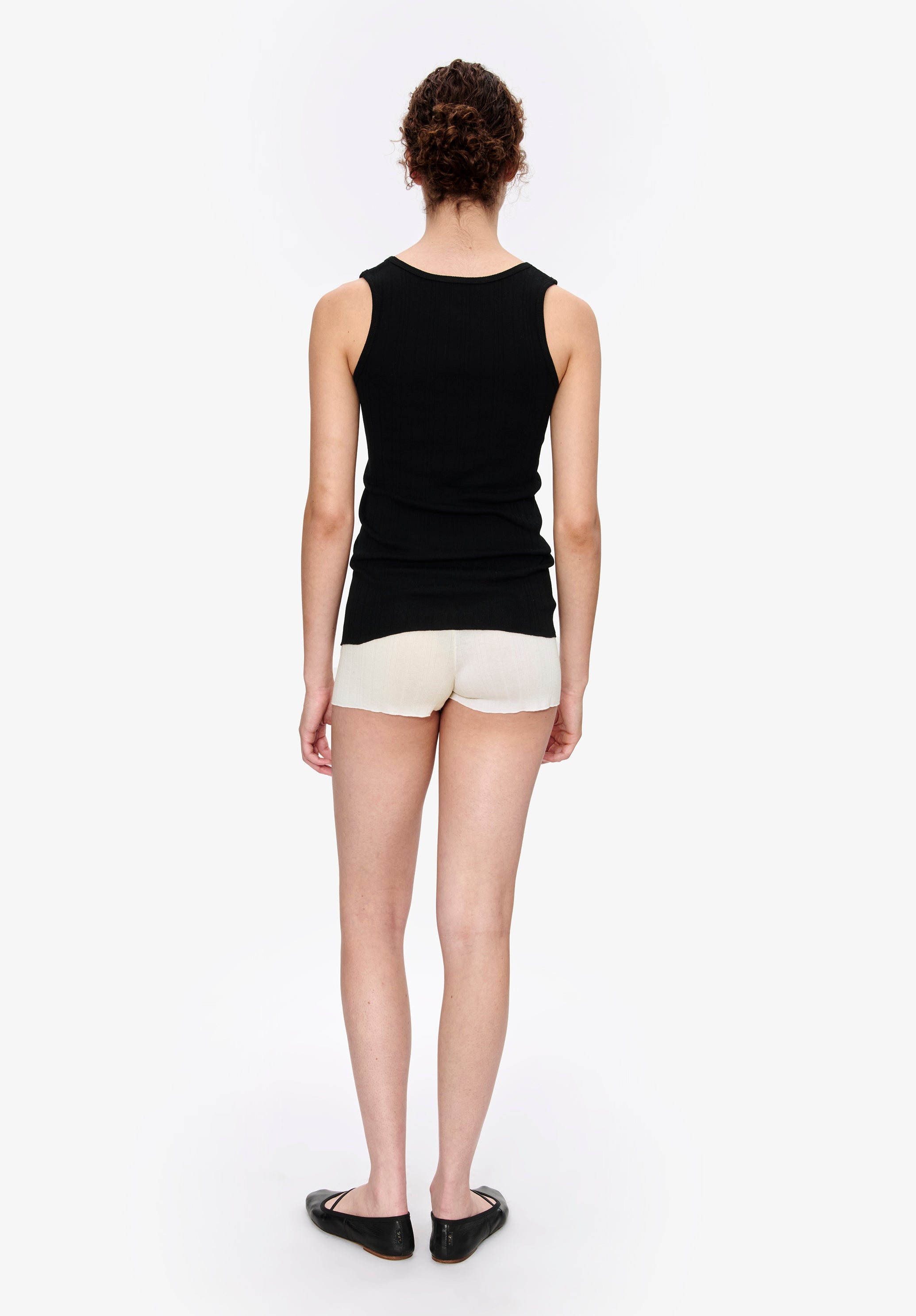 A. P.C. Women's Fitted Lisle thread tank top Size: Extra Small in Black