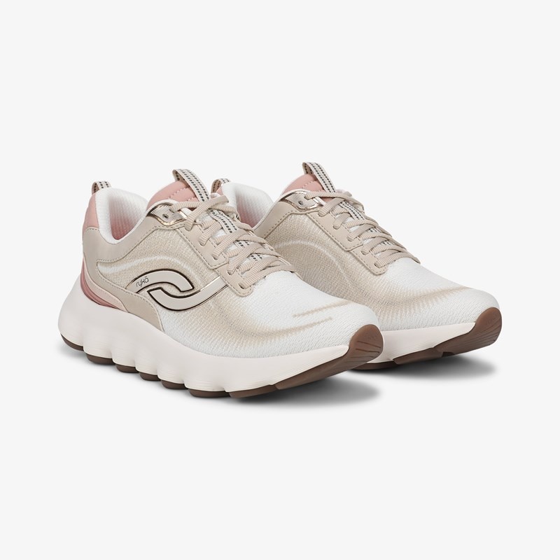 Podflow 2 Walking Sneakers White Alyssum Mesh Fabric Arch Support