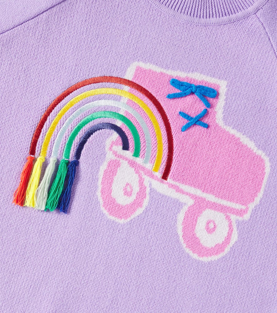 Stella McCartney Kids Embroidered cotton jersey sweatshirt